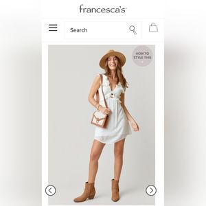 White SHORT Maxi DRESS Francesca M